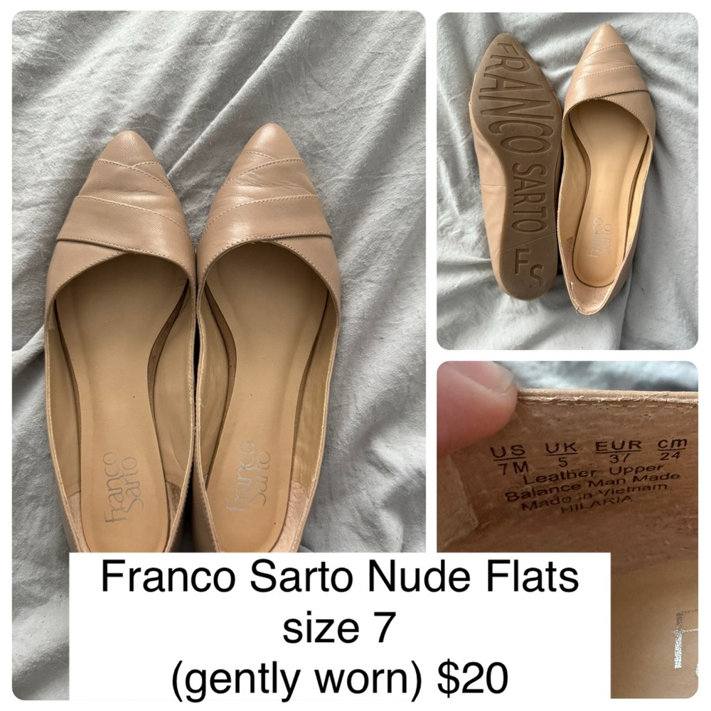 Franco Sarto Beige Flats for Women